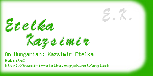 etelka kazsimir business card